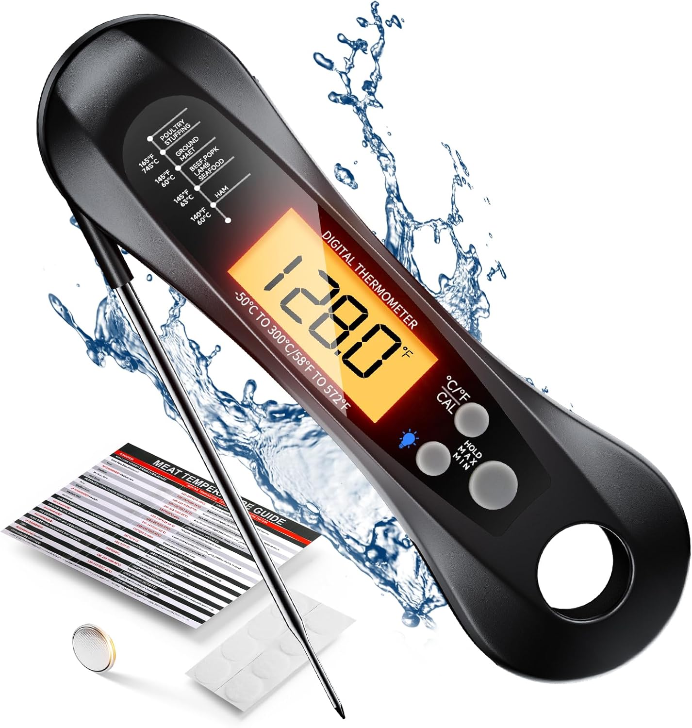 Kitchen Appliances Cooking - Digital Meat Thermometer Waterproof IP67 with