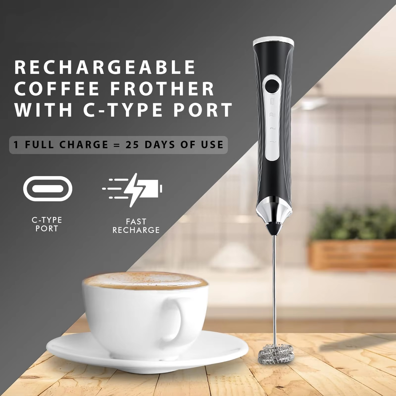 Kitchen Appliances Electronics - Electric milk frother, milk coffee mixer,