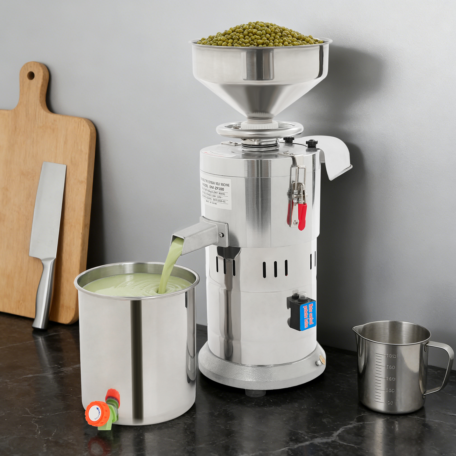Soy Milk Maker - 110V Commercial Electric Soymilk Machine with