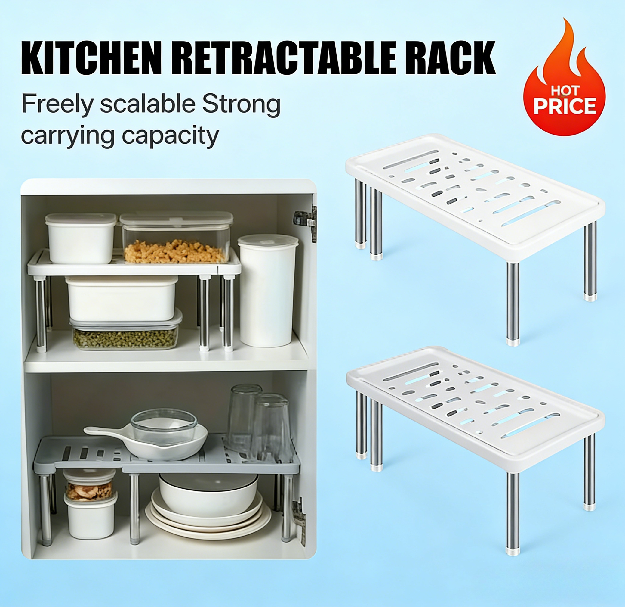 Kitchen Appliances Storage - Scalable One Piece Multifunctional Storage Rack