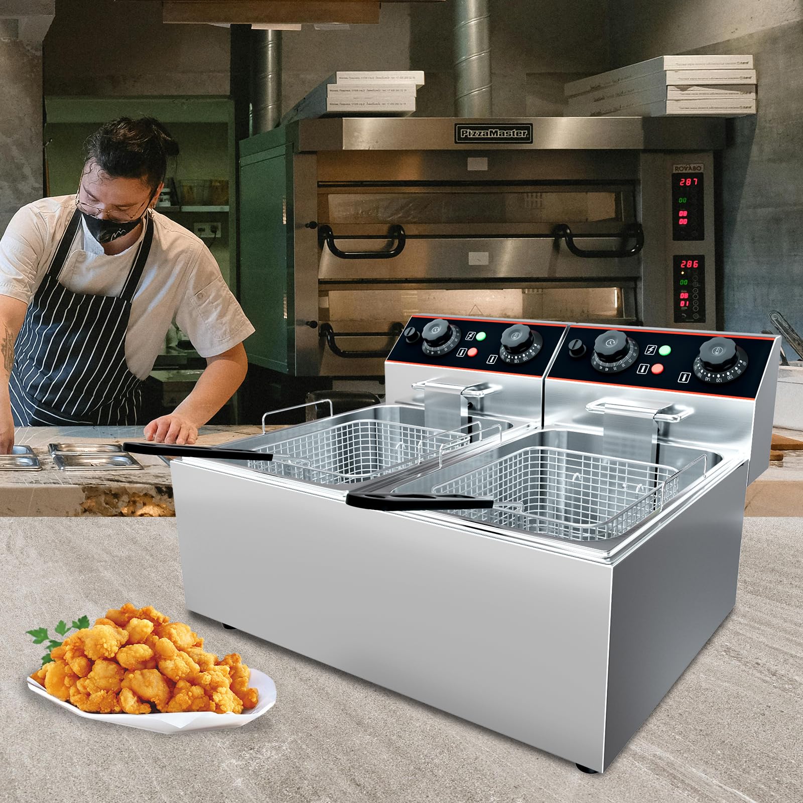 Deep Fryer Stainless - 6/8/11L Commercial Electric Deep Fryer 1500/3000W