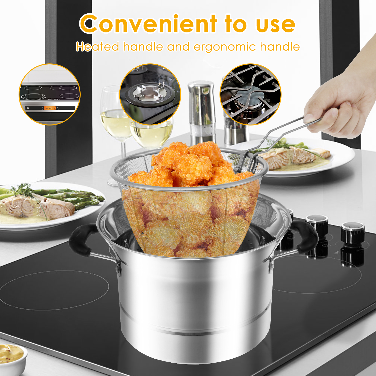 Deep Fryer Pot with Strainer B – Deep Fryer Stainless recenzja i cena