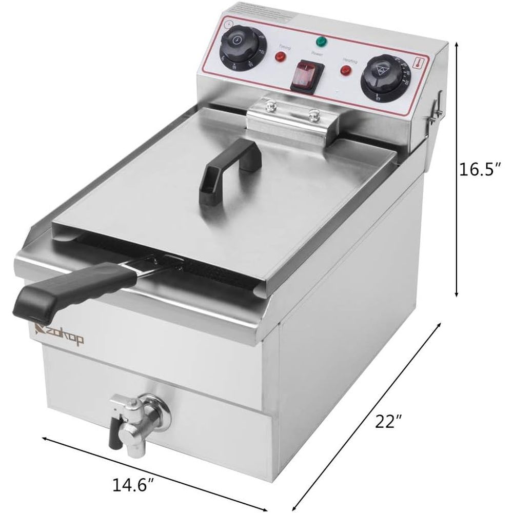 8L Stainless Steel Single Tank – Deep Fryer Stainless recenzja i cena