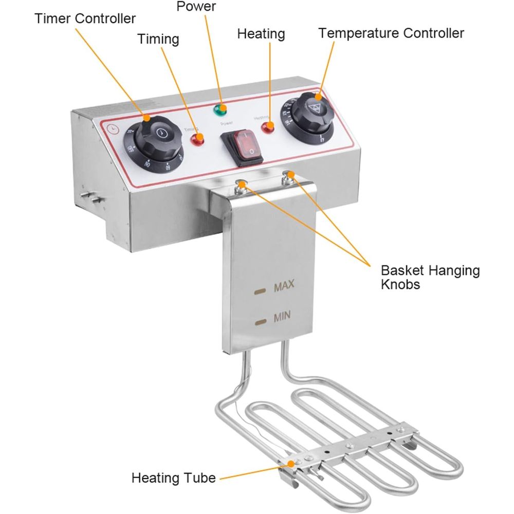 8L Stainless Steel Single Tank – Deep Fryer Stainless recenzja i cena