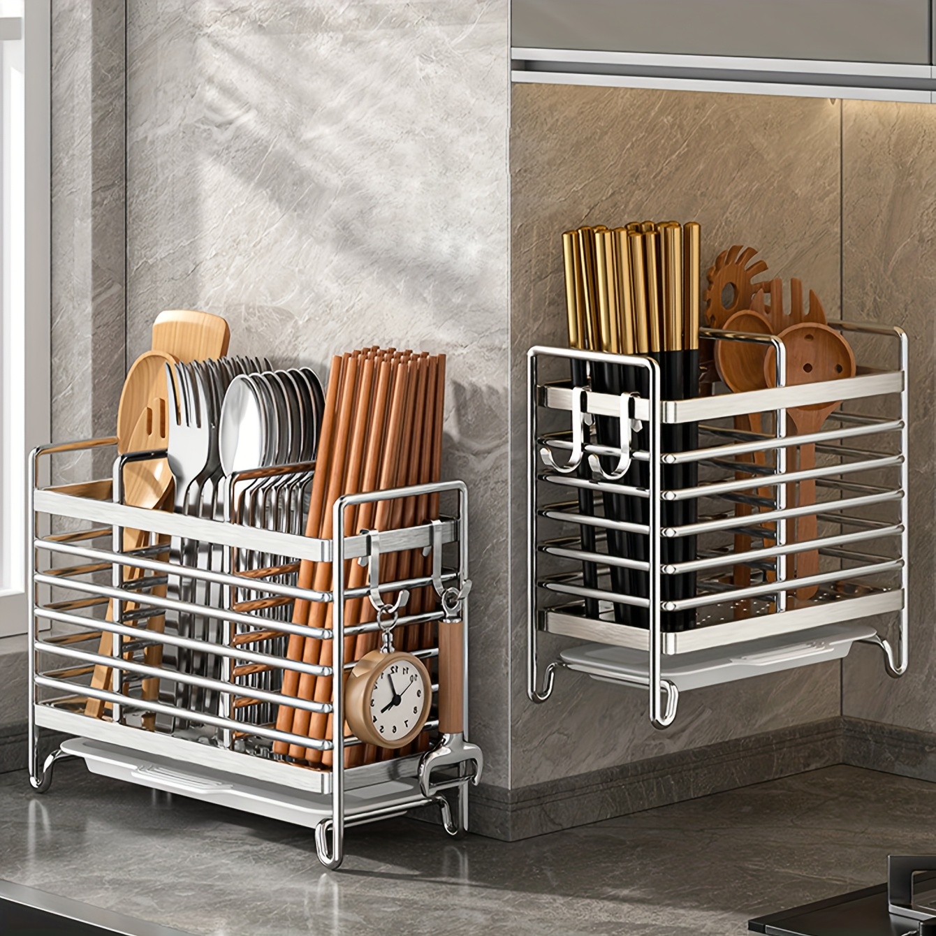 No-Drill Wall-Mounted Utensil  – Kitchen Appliances Storage recenzja i cena