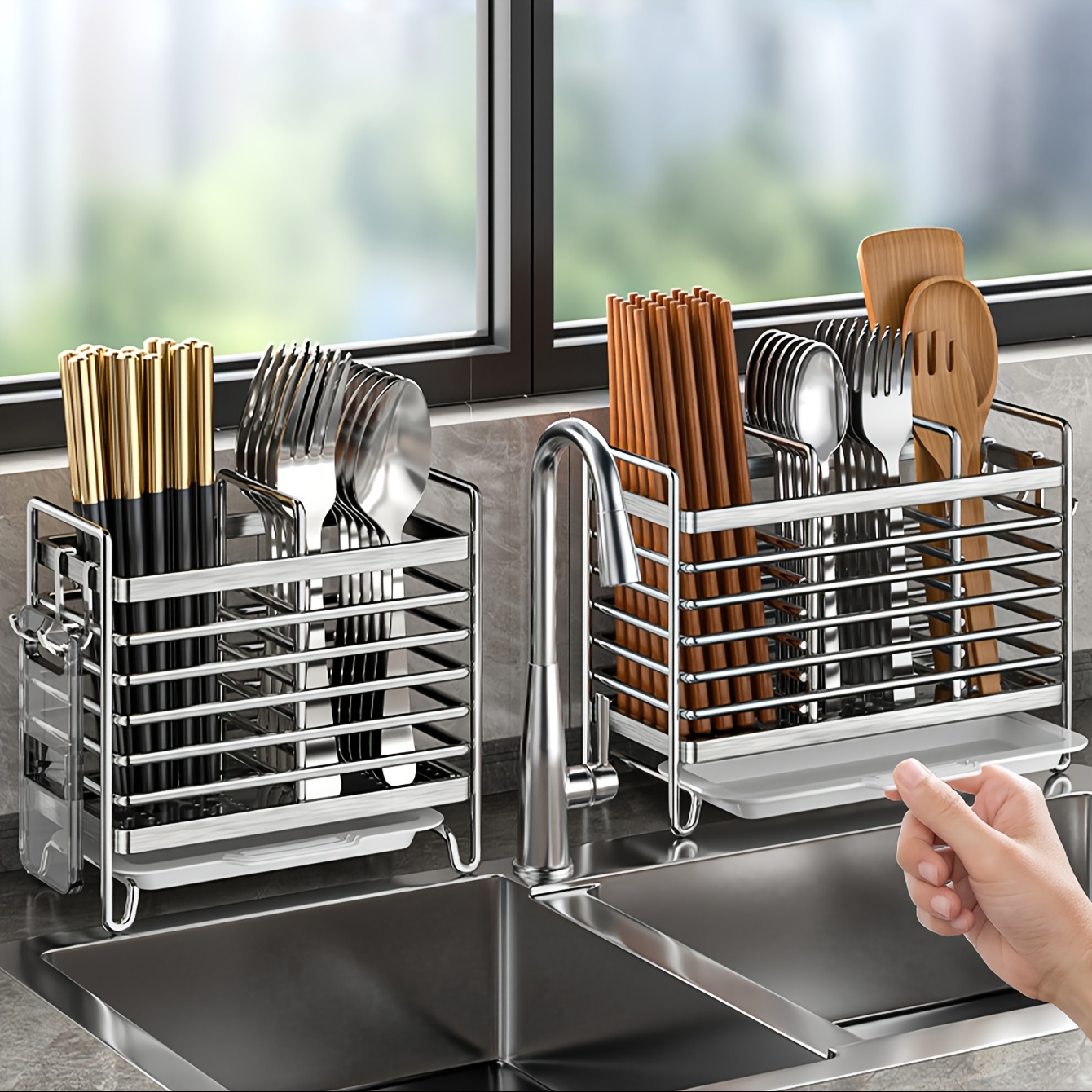 No-Drill Wall-Mounted Utensil  – Kitchen Appliances Storage recenzja i cena