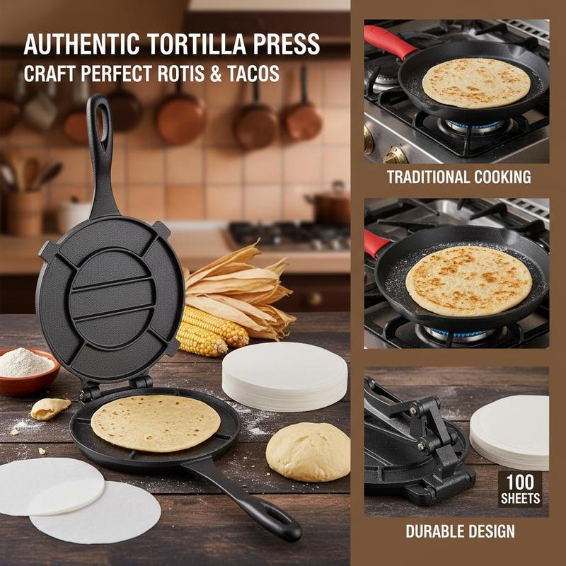 Free Shipping-Tortilla Press,  – Tortilla Press Cast recenzja i cena