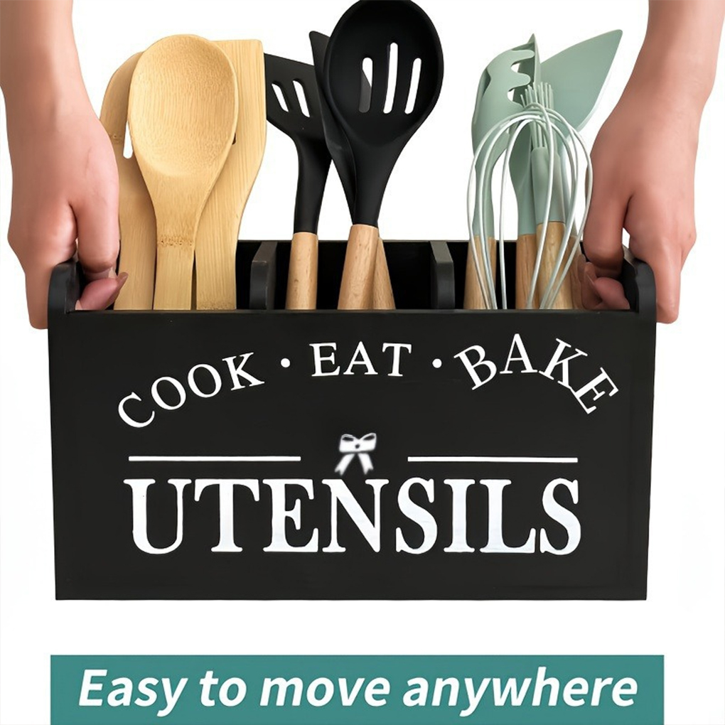 Wood Kitchen Utensils Holder U – Kitchen Appliances Storage recenzja i cena