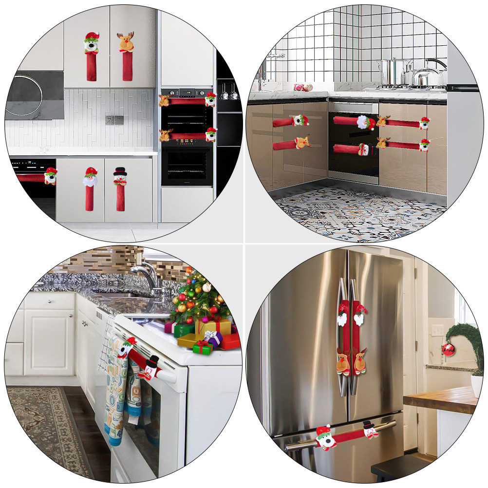 8Pcs Xmas Fridge Handle Covers – Kitchen Appliances For.Xmas recenzja i cena