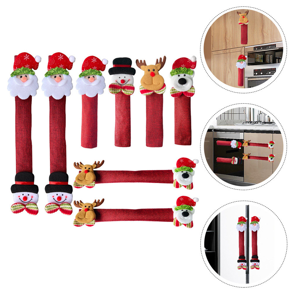 8Pcs Xmas Fridge Handle Covers – Kitchen Appliances For.Xmas recenzja i cena