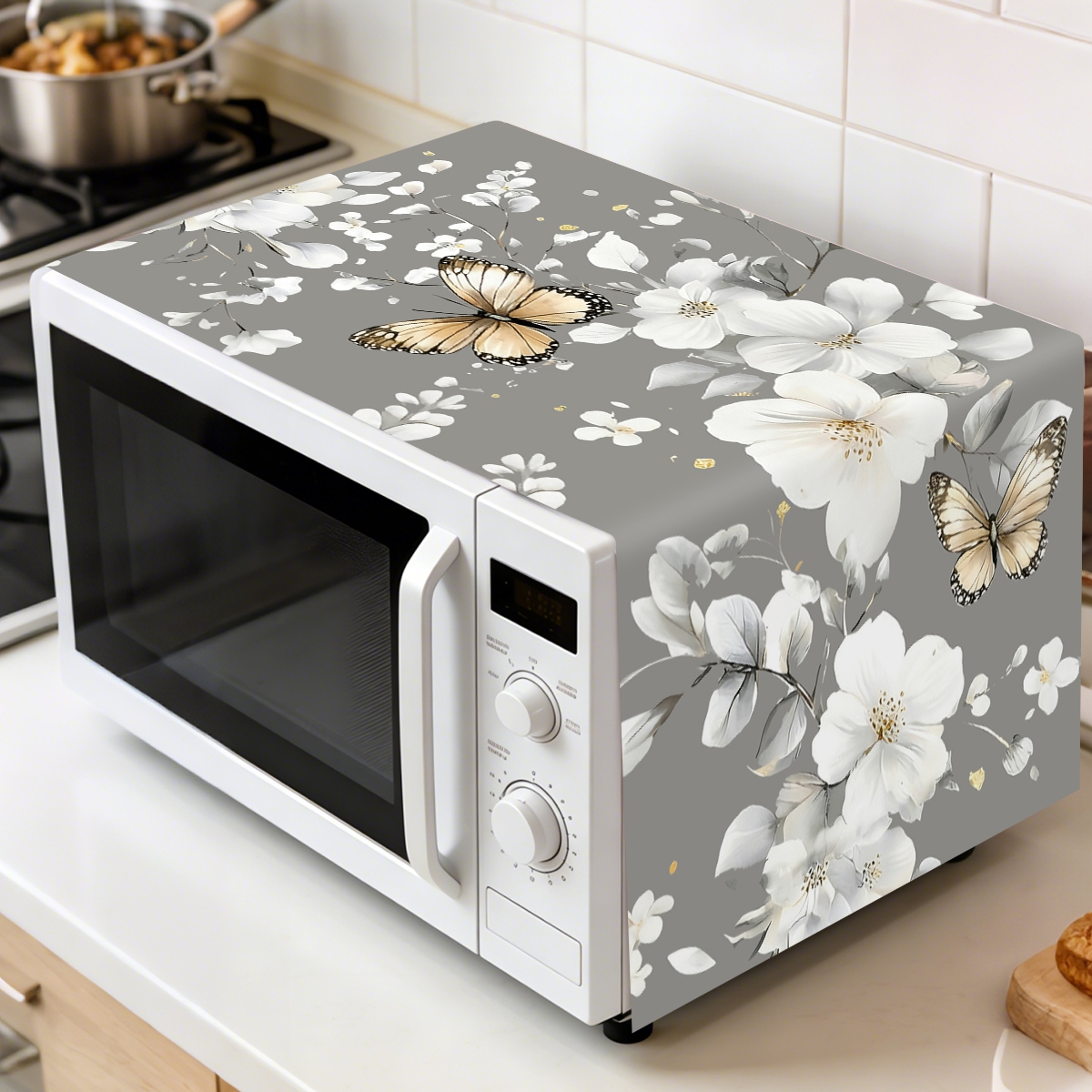 1pc  White Flower Microwave Du – Kitchen Appliances Design recenzja i cena