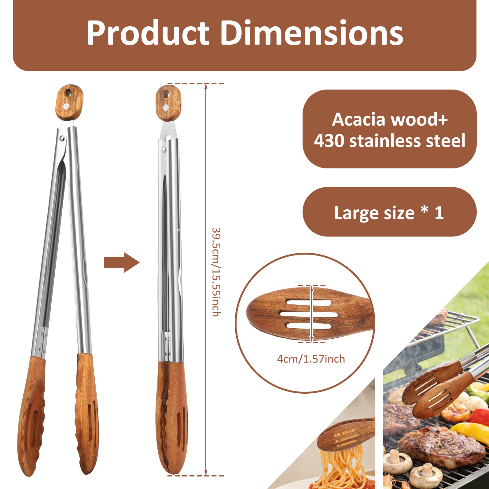 Wooden Kitchen Cooking Tongs B – Kitchen Appliances Cooking recenzja i cena
