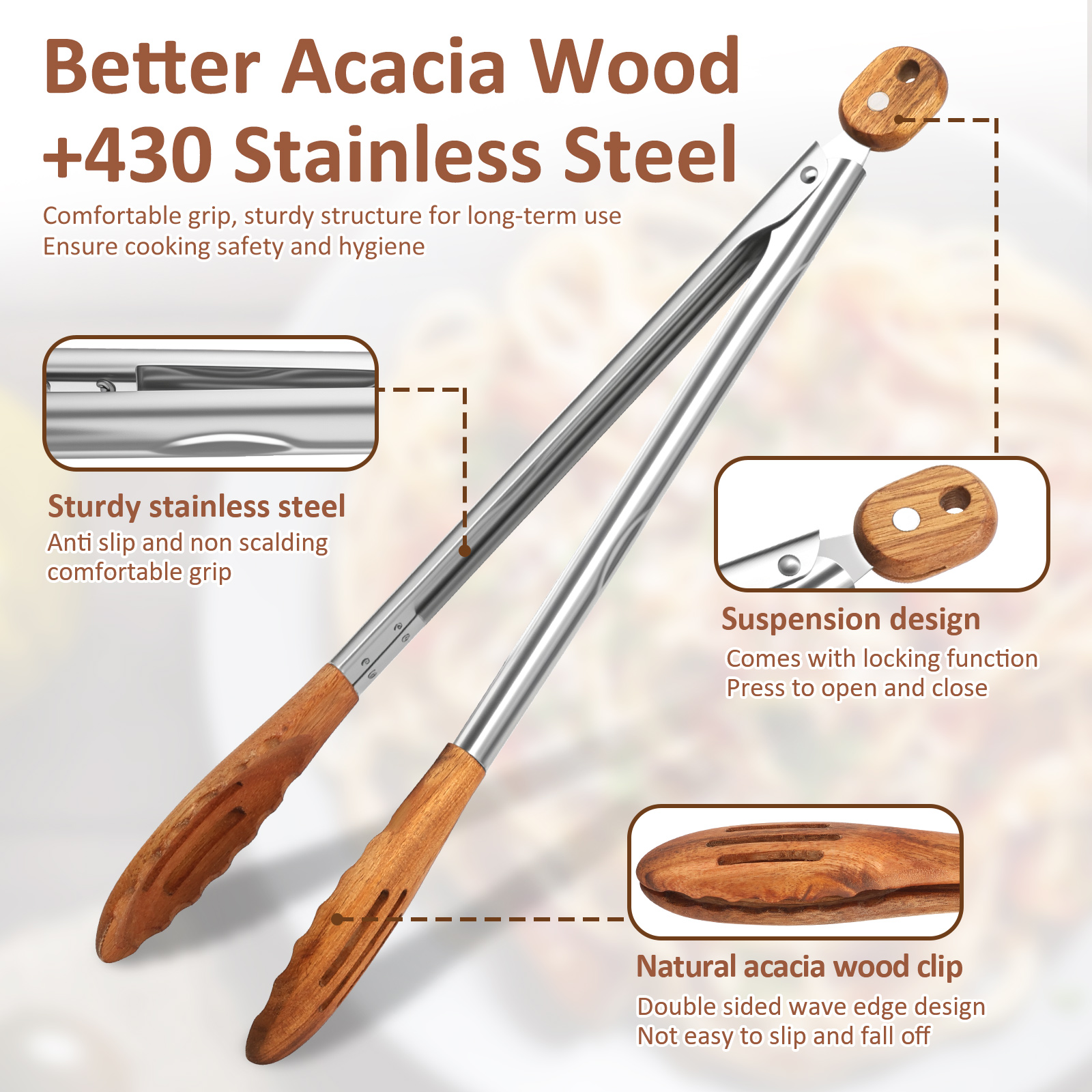 Wooden Kitchen Cooking Tongs B – Kitchen Appliances Cooking recenzja i cena