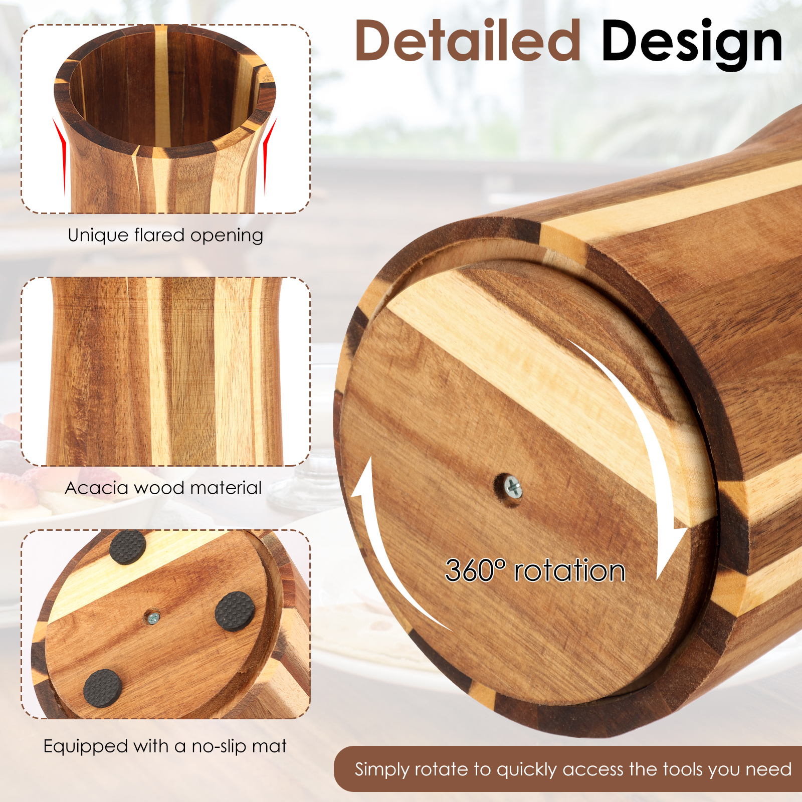 360° Rotating Utensil Holder W – Kitchen Appliances Storage recenzja i cena