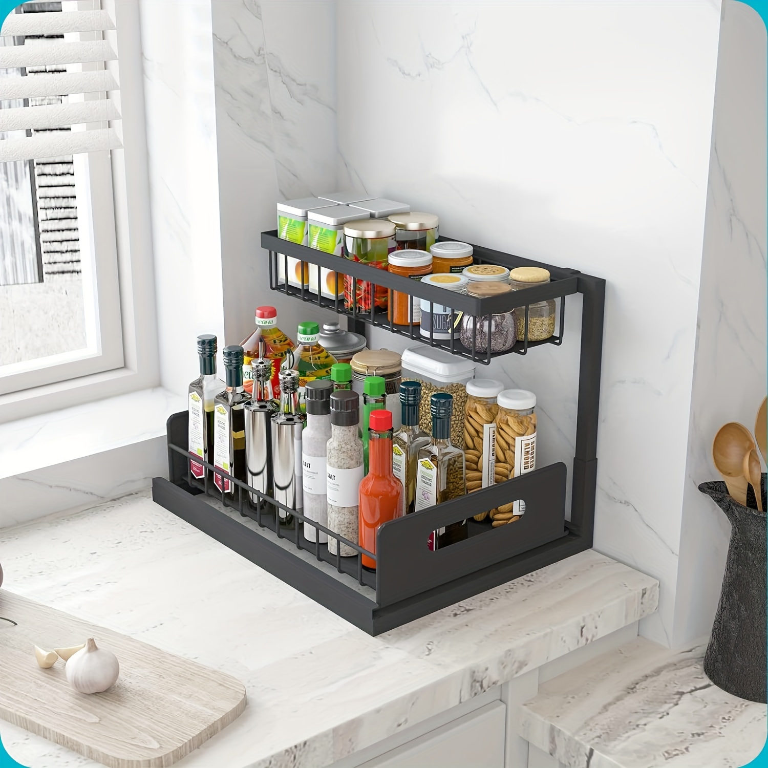 Under Sink Organizer, Pull Out – Kitchen Appliances Storage recenzja i cena