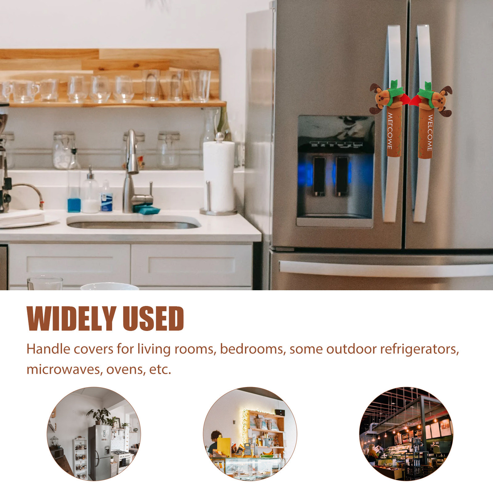 2Pcs Festive Fridge Handle Cov – Kitchen Appliances For.Xmas recenzja i cena