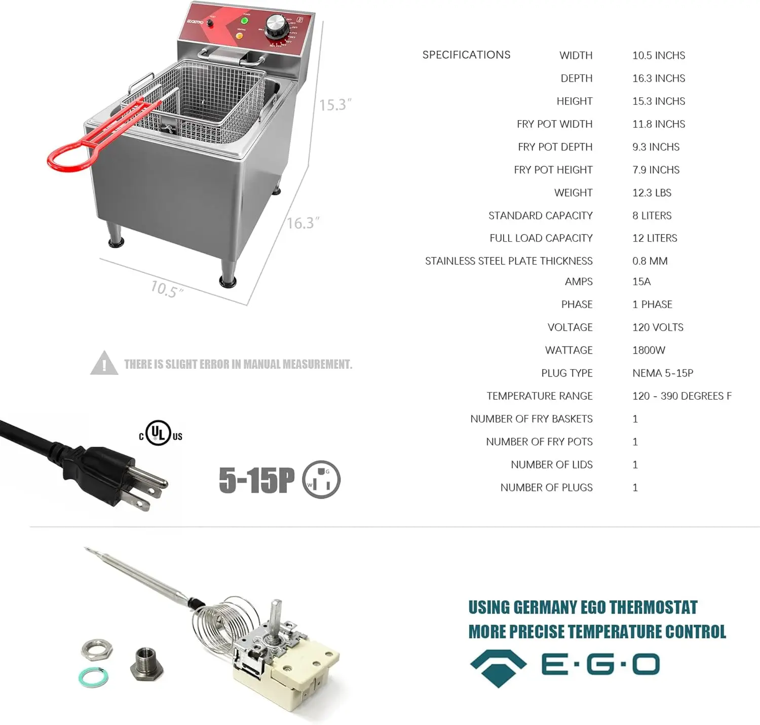 Deep Fryer with Basket Commerc – Deep Fryer Stainless recenzja i cena