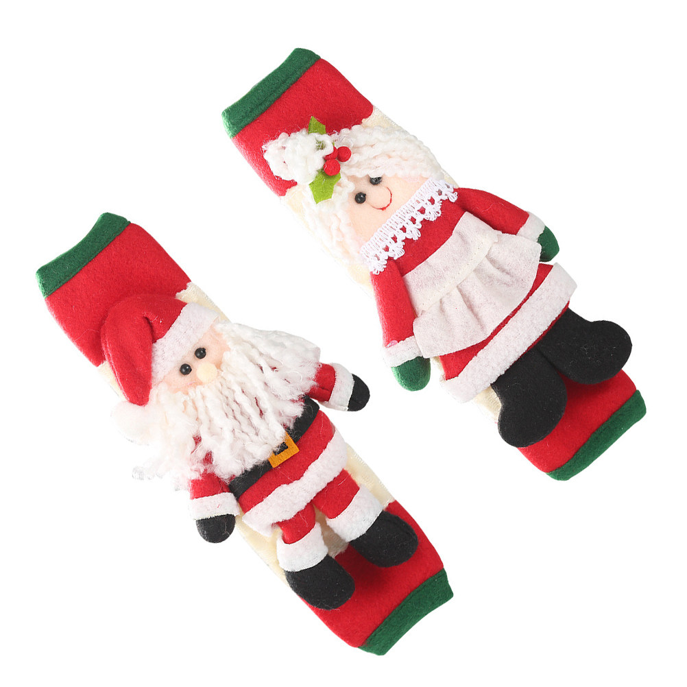 2Pcs Xmas Santa Handle Covers  – Kitchen Appliances For.Xmas recenzja i cena