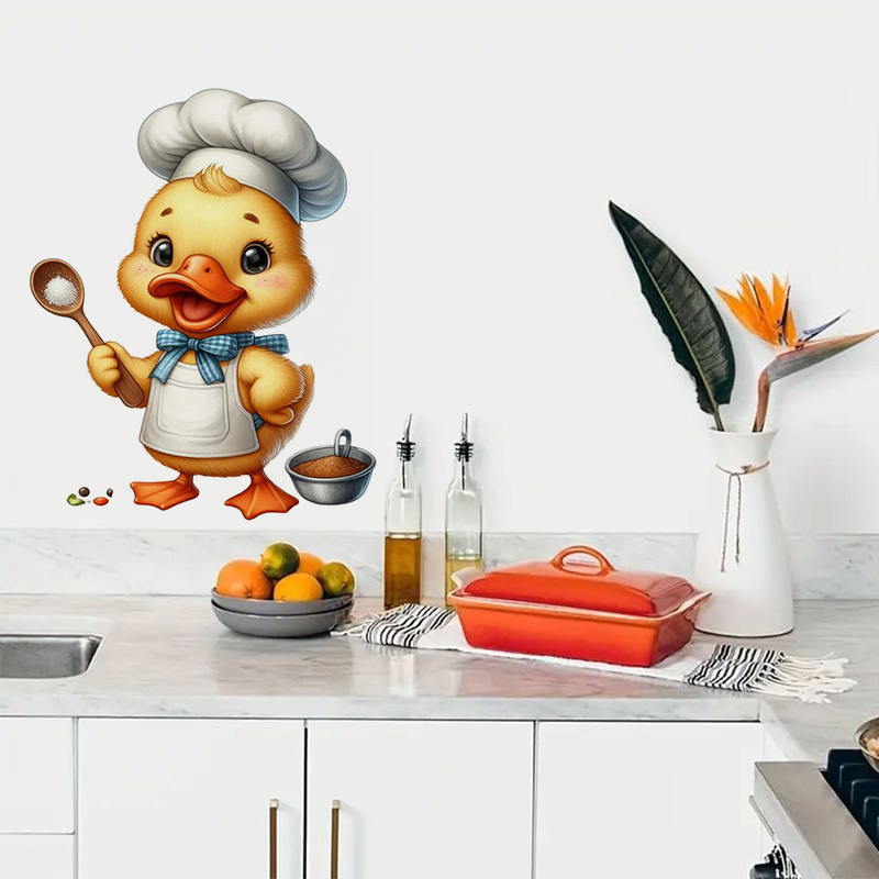 Cartoon Duck Chef Self-Adhesiv – Kitchen Appliances Design recenzja i cena