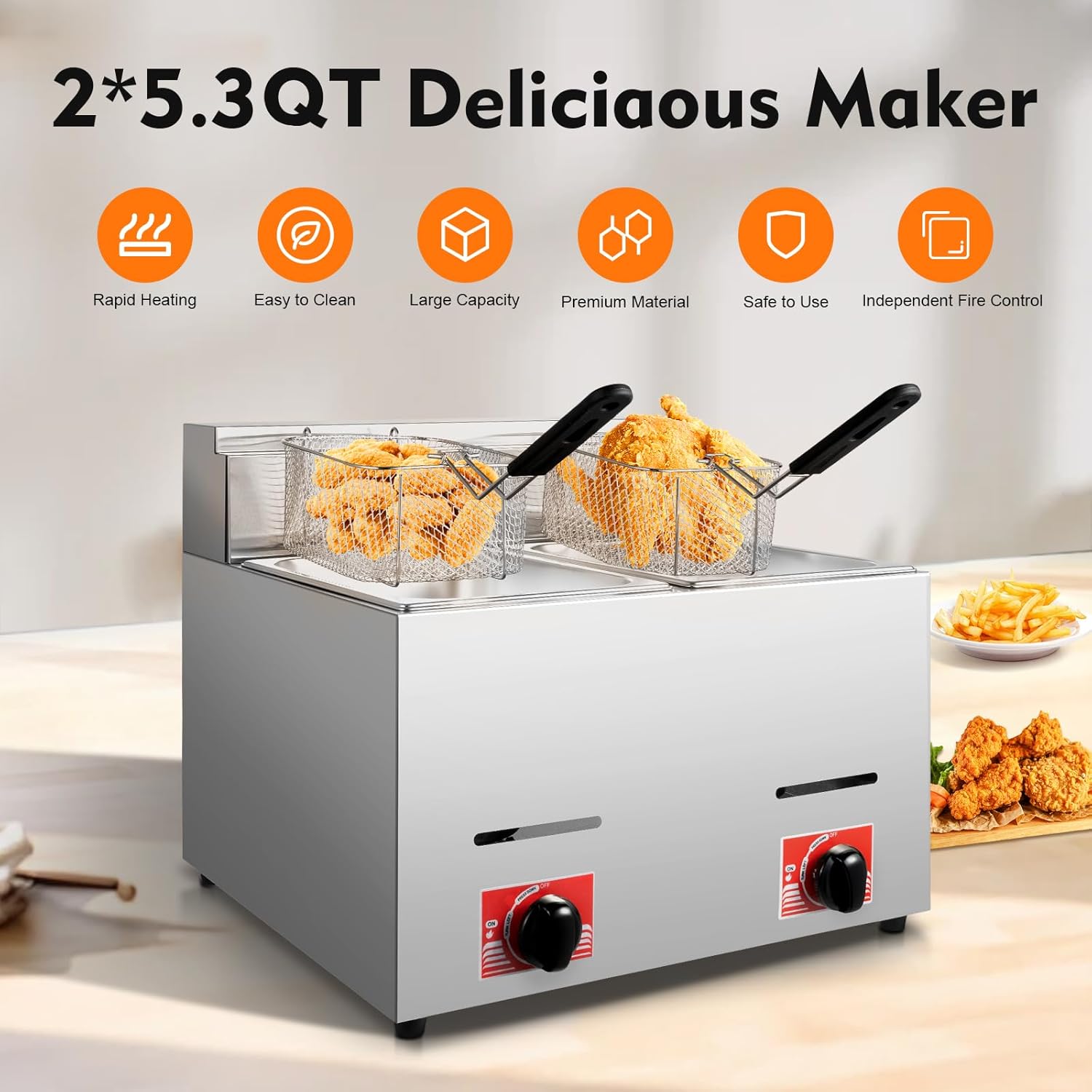 Stainless Steel Deep Double Cy – Deep Fryer Stainless recenzja i cena