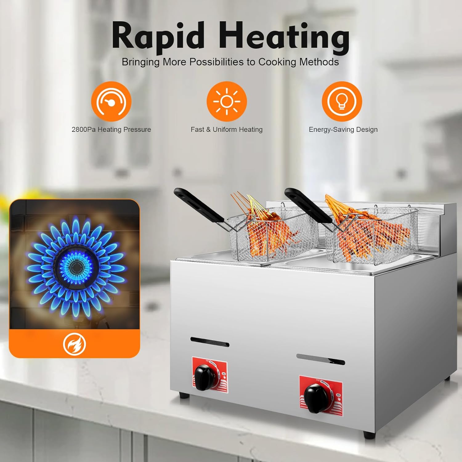 Stainless Steel Deep Double Cy – Deep Fryer Stainless recenzja i cena
