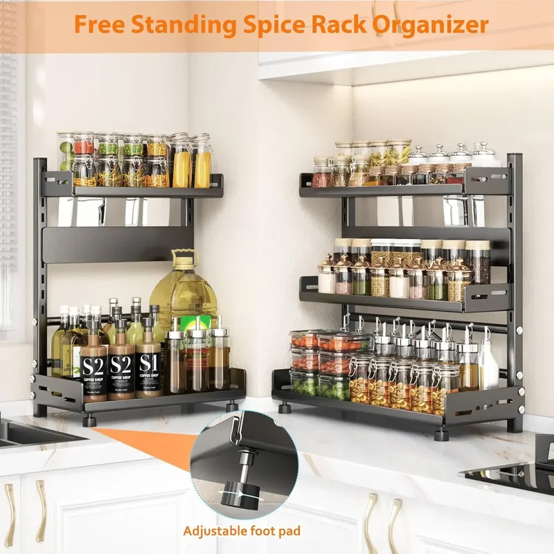 3 Tier Adjustable Spice Storag – Kitchen Appliances Storage recenzja i cena