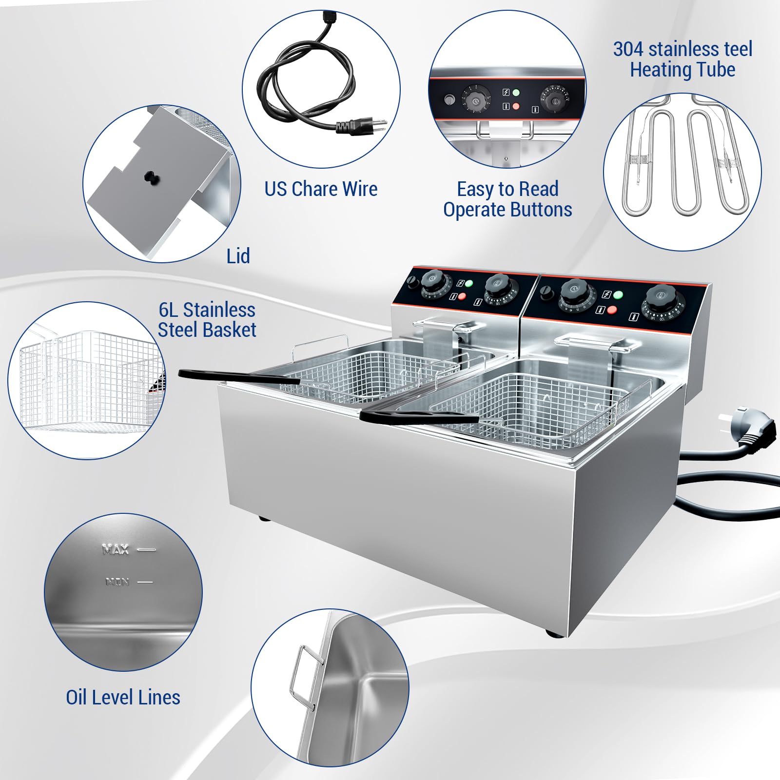6/8/11L Commercial Electric De – Deep Fryer Stainless recenzja i cena