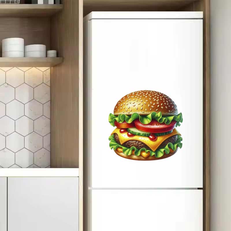 Tasty Hamburger Food Art Wall  – Kitchen Appliances Design recenzja i cena