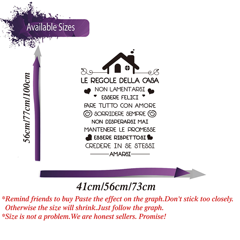 Italian House Rules Wall Decal – Kitchen Appliances Design recenzja i cena